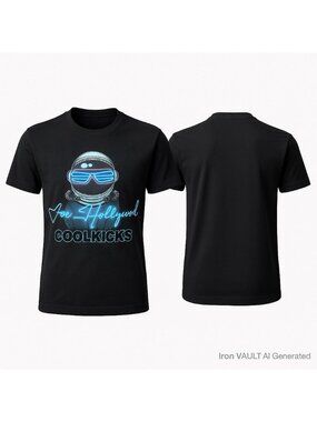 CoolKicks Joe Hollywood T-Shirt S LE Black Astronaut Neon Graphic Made in USA